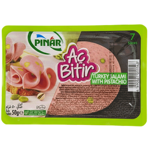 Pinar Sliced Turkey Salami with Pistachio