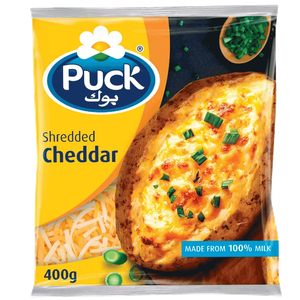 Puck Cheddar Shredded Cheese