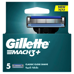Gillette Mach3+ Men's Refillable Razor - 5 Blade Refills