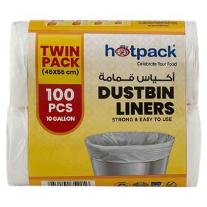 Hotpack Economy Dustbin Liner White Heavy Duty Trash Bags