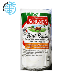 Soignon (Vaccum Pack) Goat Cheese Log Garlic & Herbs