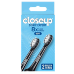 Closeup Sonic Expert Toothbrush Refill Brush Heads - Black