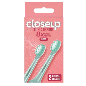 Closeup Sonic Expert Toothbrush Refill Brush Heads - Green