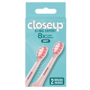 Closeup Sonic Expert Toothbrush Refill Brush Heads - Pink