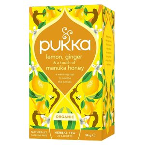 Pukka Herbs Organic Lemon, Ginger & Manuka Honey Herbal Tea