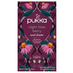 Pukka Herbs Night Time Berry Organic Herbal Tea Chamomile, Lavender & Elderberry