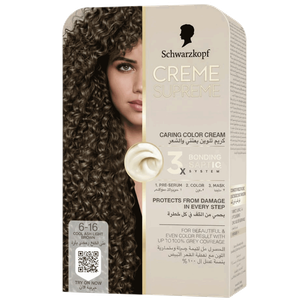 Schwarzkopf Cool Ash Light Brown Color Cream Kit - No. 6-16