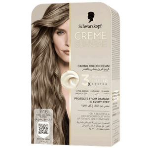 Schwarzkopf Cool Ash Dark Blonde Color Cream Kit - No. 7-16