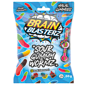 Brain Blasterz Sour Wormz Gummies