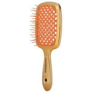 Bows & Dots Air Hair Brush Scalp-friendly - Gold & Orange