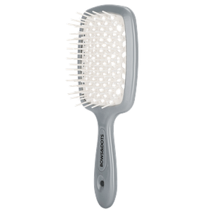 Bows & Dots Air Hair Brush Scalp-friendly - Grey & White