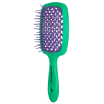 Bows & Dots Air Hair Brush Scalp-friendly - Cyan & Purple