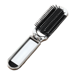 فرشاة شعر ومرآة محمولة من بوز آند دوتس - فضي 