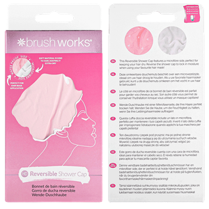 Brushworks Reversible Shower Cap - Heart Pattern