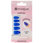 أظافر اصطناعية بيضاوية من إنفوج - أزرق