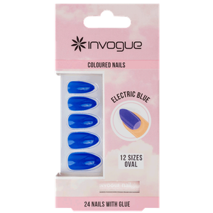 Invogue Oval False Nails - Blue