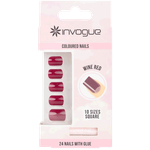 أظافر اصطناعية من إنفوج - أحمر