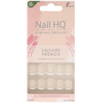 Nail HQ Square French False Nails