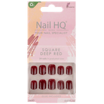 Nail HQ Square False Nails - Deep Red