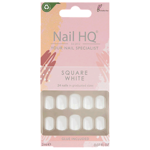 Nail HQ Square False Nails - White