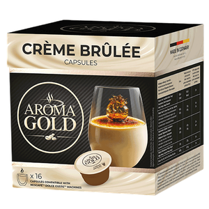 كبسولات دولتشي غوستو بنكهة الكريم بروليه من أروما جولد