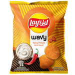 Lay's Wavy Spicy Cheese Potato Chips