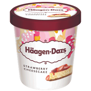 آيس كريم بنكهة تشيز كيك الفراولة من هاجن داز