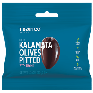 Trofico Greek Kalamata Pitted Olives with Thyme
