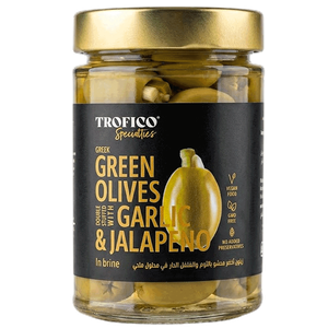 Trofico Special Ties Green Olives Stuffed with Garlic & Jalapeno