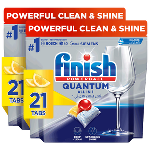 Finish Quantum Ultimate All in 1 Lemon Dishwasher Tablets