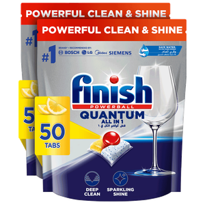 Finish Quantum Ultimate All in 1 Lemon Dishwasher Tablets