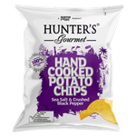 Hunter's Gourmet Sea Salt & Crushed Black Pepper Hand Cooked Potato Chips