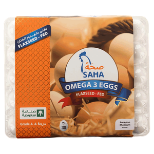 بيض غني بأوميغا 3 بحجم متوسط من ساحة