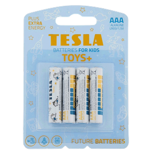 Tesla AAA Boys Blister Foil Batteries for Toys