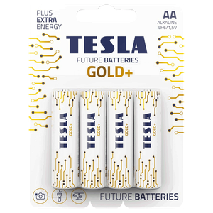 Tesla AA Gold+ Blister Foil Batteries for Toys