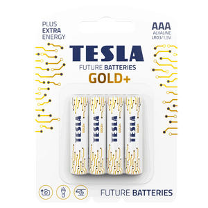 Tesla AAA Gold+ Blister Foil Batteries for Toys