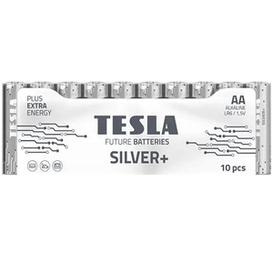 Tesla AA Silver+ Shrink Foil Batteries for Toys
