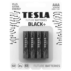 Tesla AAA Black+ Blister Foil Batteries for Toys