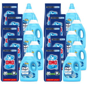 Omo Laundry Detergent Powder & Comfort Spring Dew — 20 units