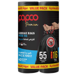 Papco 55 Gallons Garbage Bags with Tie - 84 x 100 cm