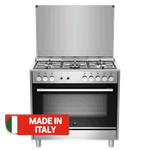 فرن غاز لوفرا 90×60 — أمان كامل، ستانلس ستيل