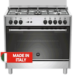 Lofra 90×60 Gas Cooker — Full Safety, Stainless Steel