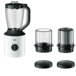 خلاط إبريق براون 800 واط – 1.7 لتر / مفرمة + مطحنة 60 مل أبيض