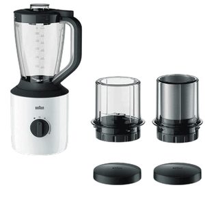 خلاط إبريق براون 800 واط – 1.7 لتر / مفرمة + مطحنة 60 مل أبيض