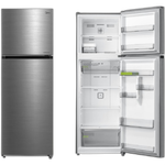 ثلاجة Midea سعة 489L - ‏338L صافي - بابين - ستيل مصقول