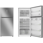 Midea Refrigerator 651L - Double Door - Brushed Steel