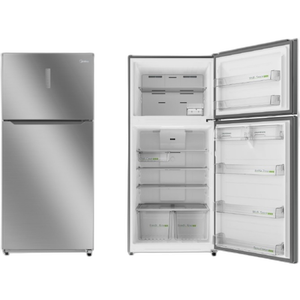 ثلاجة Midea سعة 651L - بابين - ستيل مصقول