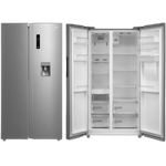 ثلاجة Midea سعة 735L / ‏553L - موزع ثلج - Side-by-Side - ستانلس ستيل