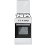 Orca Gas Cooker 50×50 - 4 Burners - White/Turquoise