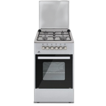 Orca Gas Cooker 50×50 - 4 Burners - Silver/Turquoise